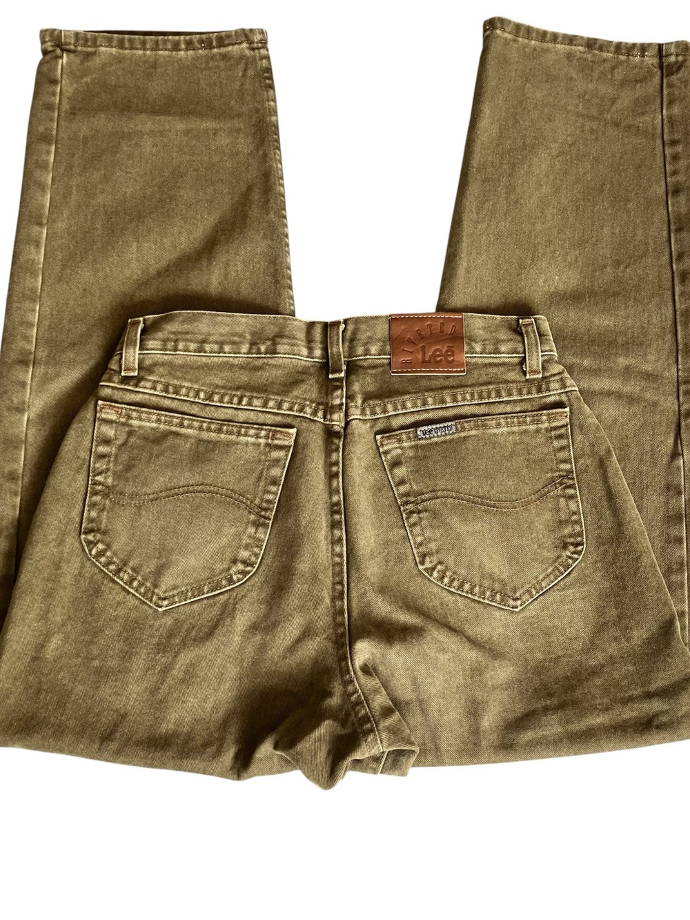 Lee Riveted Vintage Green Brown Denim Jeans Men’s 31x30 Made in USA